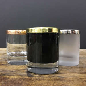 Machine Made Glass Candle Holders with Lids